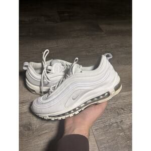 Nike Air Max 97 White Metallic Silver Size 7Y